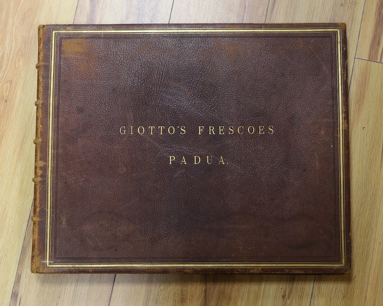Giotto’s Frescoes, Padua, leather bound volume, 50 cms x 40 cms